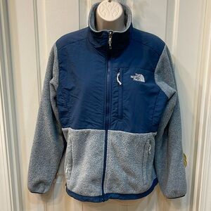 The North Face Size Medium Two-tone Blue Fleece Zip-up Coat